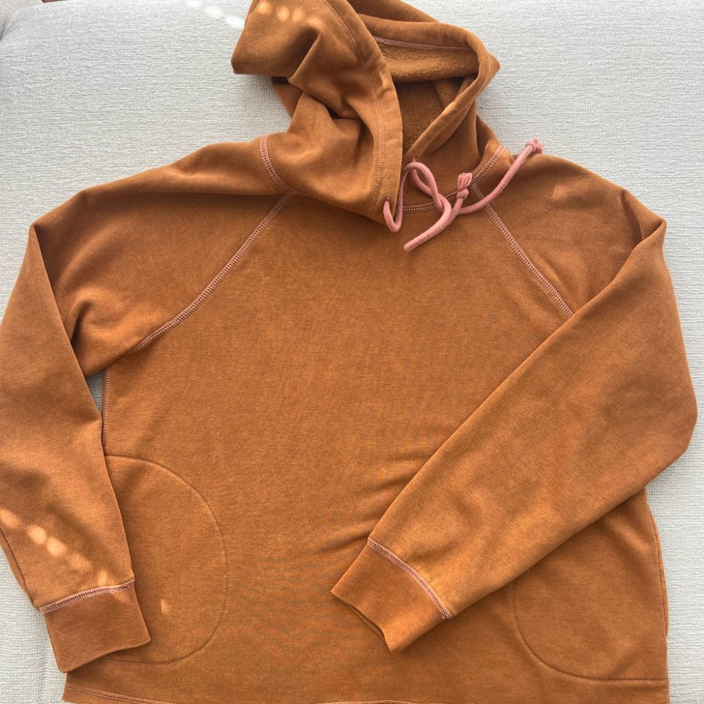 Burnt Orange Cropped Hoodie